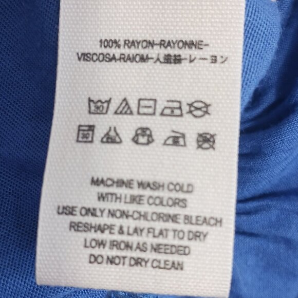 Free People, Small, Fiona, Blue, Long Sleeve, Boho Style, Surplice, Tie Waist - Picture 16 of 16